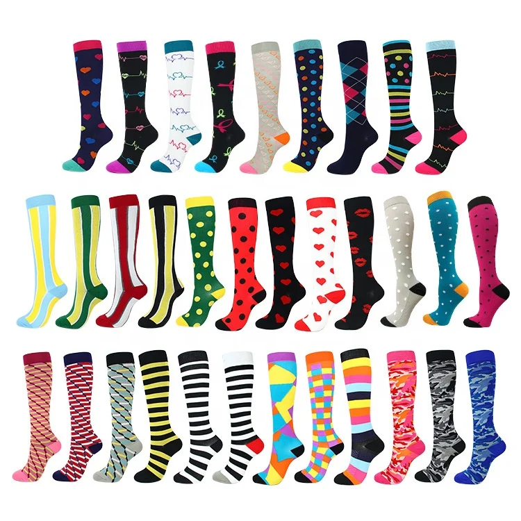 
Drop Shipping Customized Medical compression stockings 2030mmHg Sport Running women Nurse compression socks 