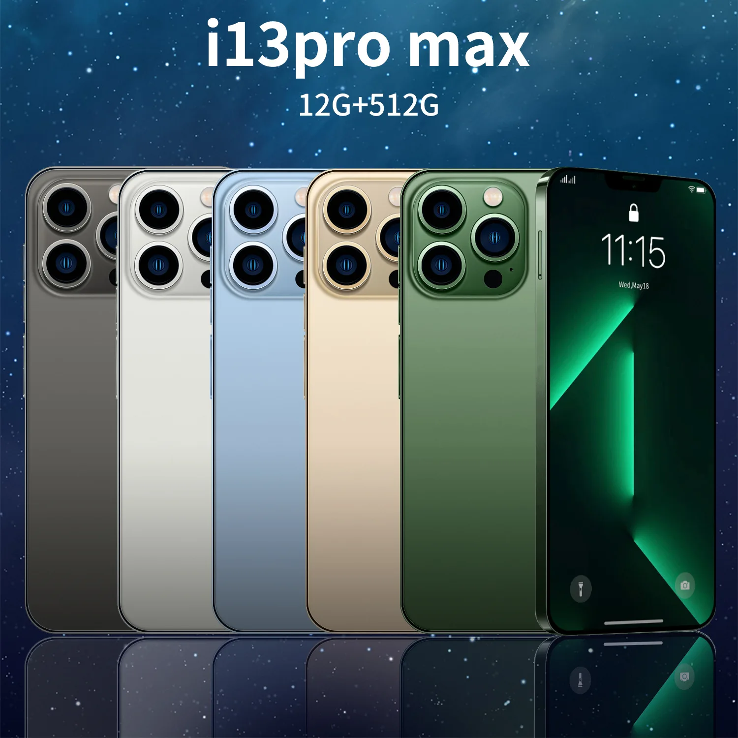 

I13 Pro Max 6.7 Inch Smartphone Full Screen 16GB+512GB 4G 5G Celular 10 Core Mobilephone Global Version Celulares New Cellphone