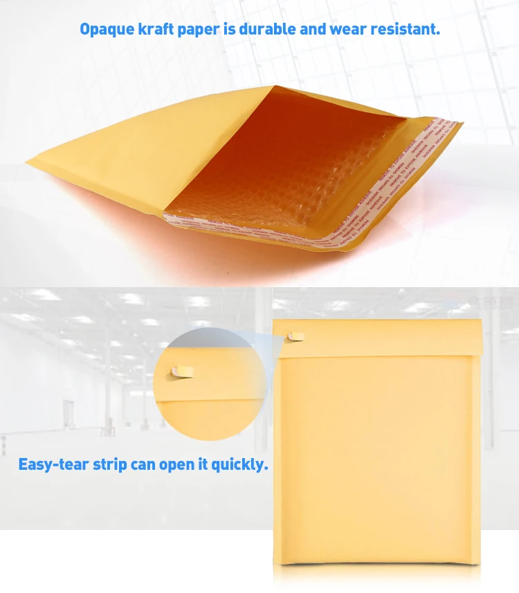 High Quality Recycled Waterproof Brown Custom Kraft Envelope Air Bubble