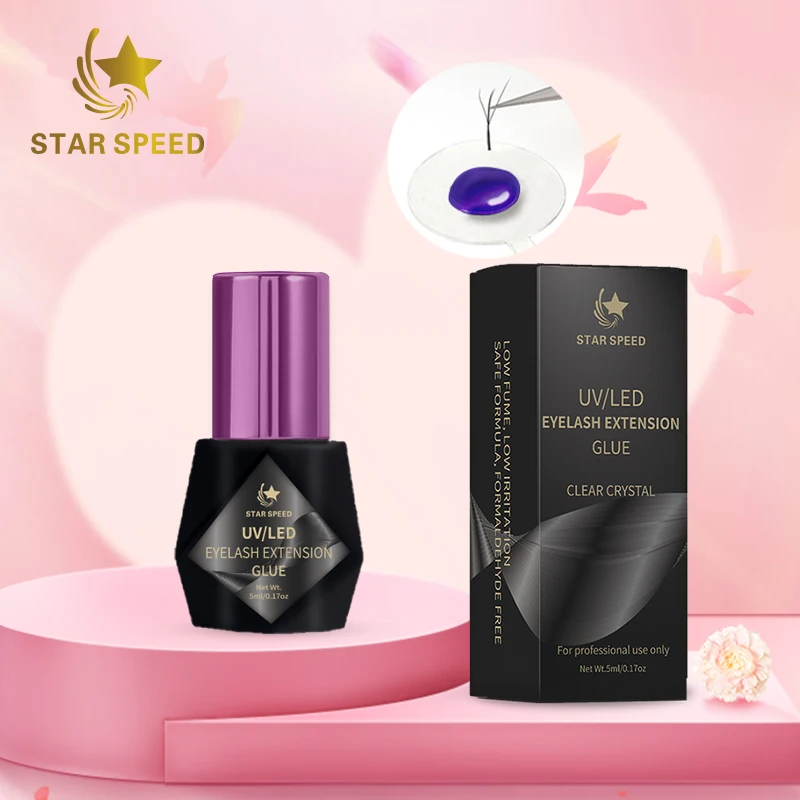 

Star Speed LED extension clear customized label eyelash glue uv led