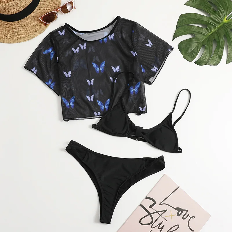 

Wholesale 3 Piece Bikini Sets Sexy Swimsuit Bikini Black Swimsuits