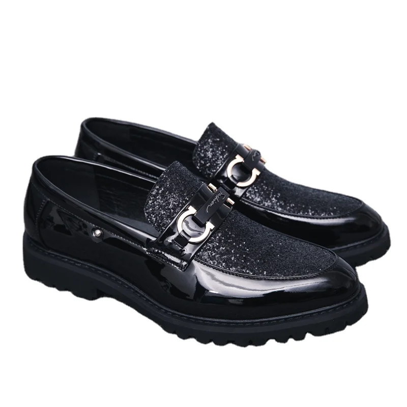 

British men leather shoes with shiny leather