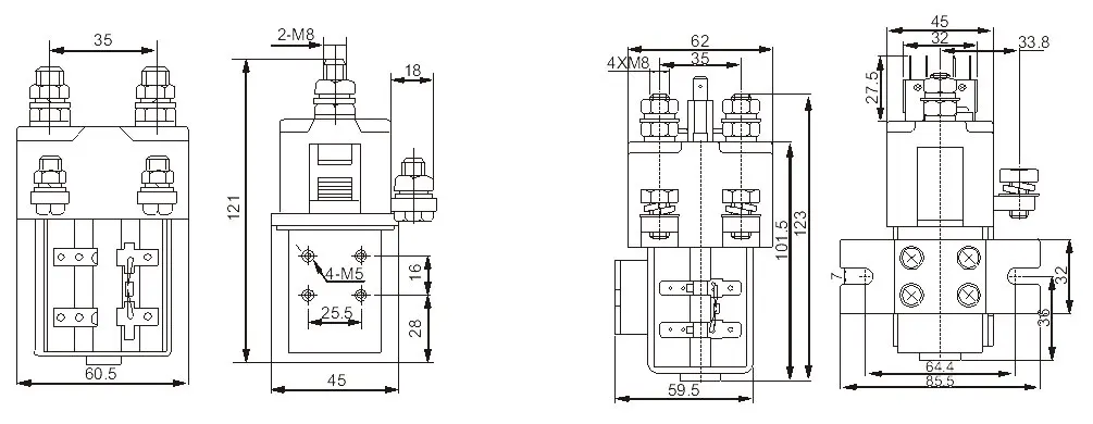 SW201 200A CO NO+NC SPDT Solenoid switch EV Relay 12VDC 24VDC Albright equivalent 12V 24V DC motor 200A Changeover DC Contactor