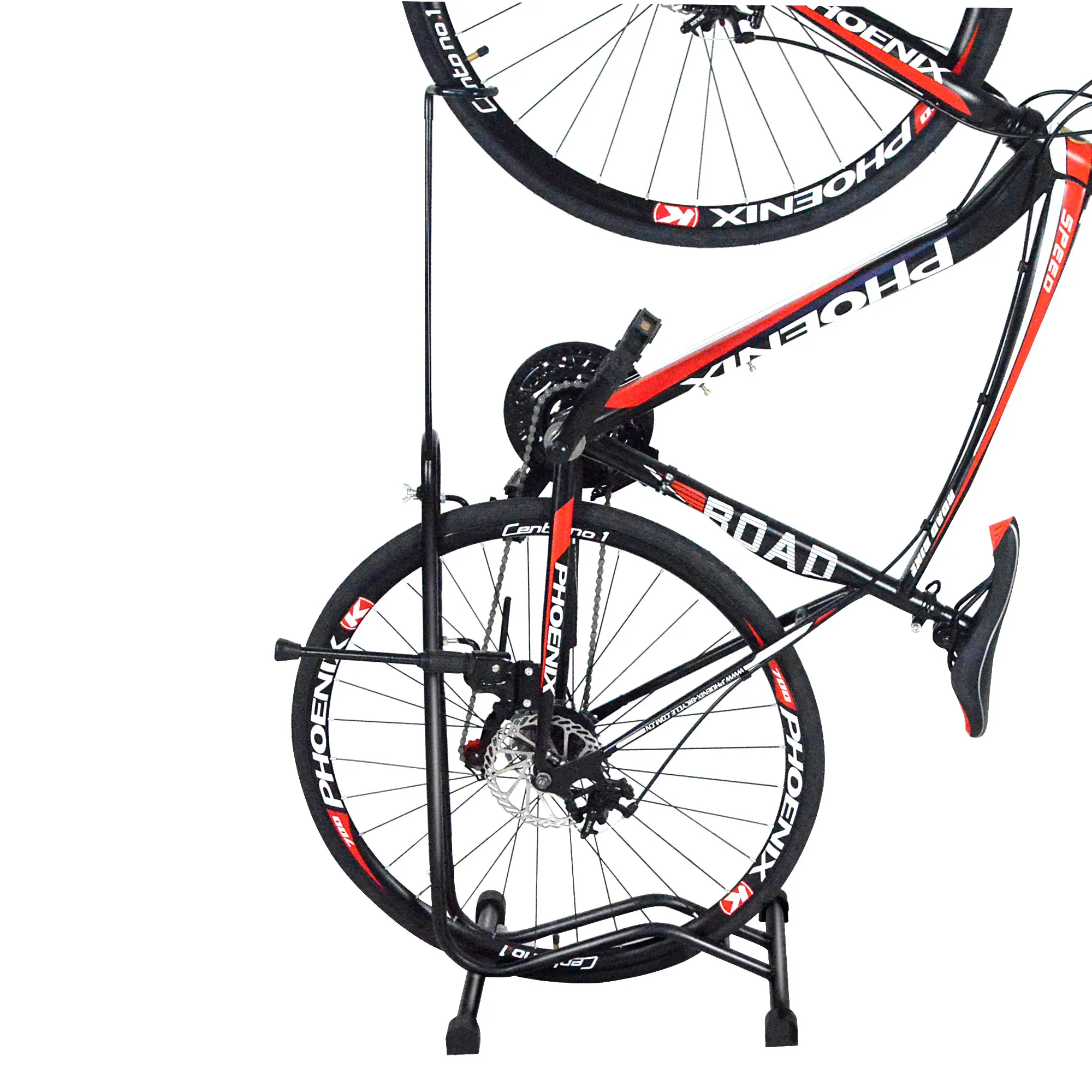 

Bicycle Floor Parking Rack Storage Stand Mountain Bike Support Frame, Black