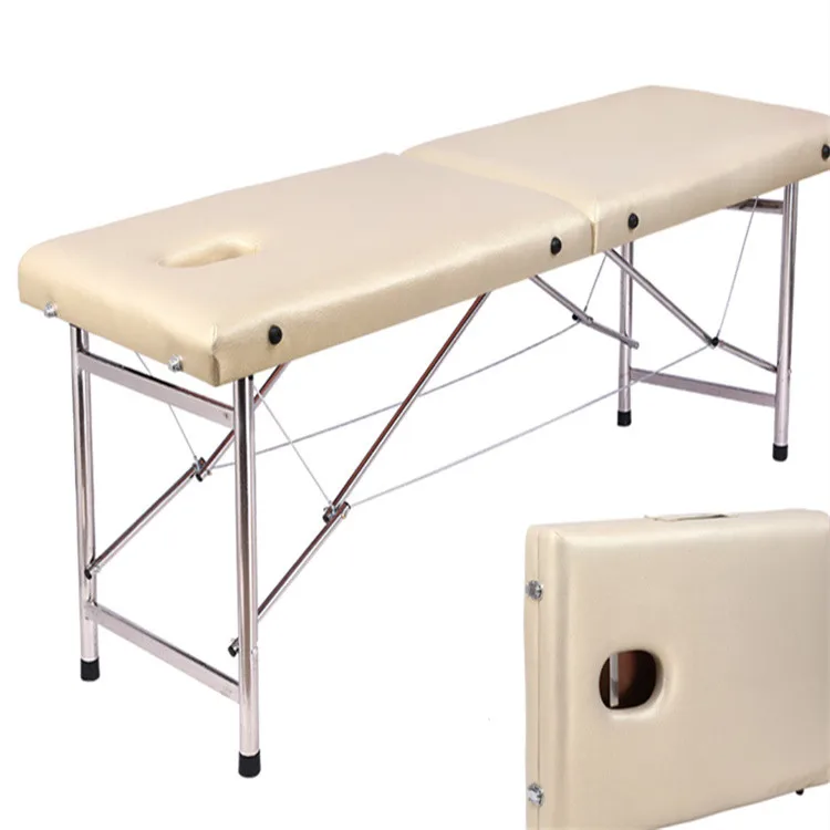 

SPA beauty salon furniture esthetician folding facial lash bed metal portable massage table tattoo massage bed with stool bag