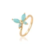 15099 Simple design fashion style women jewelry butterfly shape ice stone ring promote price for wholesale