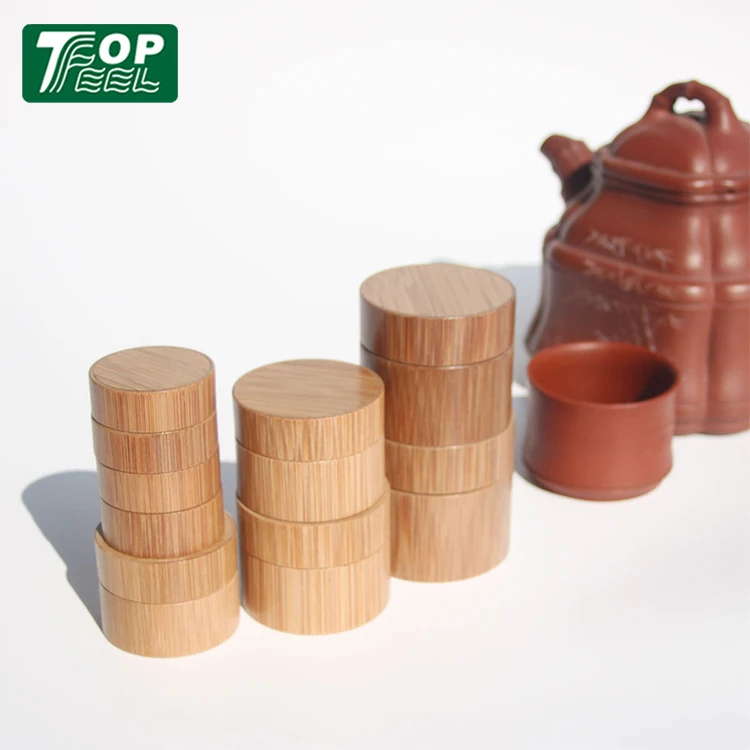 Wholesale 3g 5g 10g 15g 20g 30g 50g Bamboo Wooden Cosmetic Packaging Container Cream Jar With PP Inner