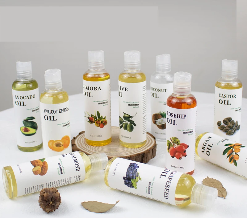 

OEM/ODM aceite esencial 118ml organic carrier oils jojoba pure rosehip oil bulk private label skincare argan oil for hair