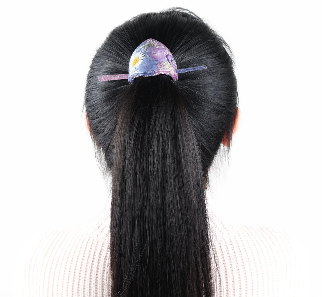 

1784 DIY Crystal Epoxy Resin Hair Clip Hair Accessories Mirror Silicone Mold, White transparent
