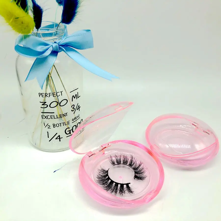 

Pink box eyelash 3 d real wholesale mink eyelash strips case box vendor eyelash packaging, Black