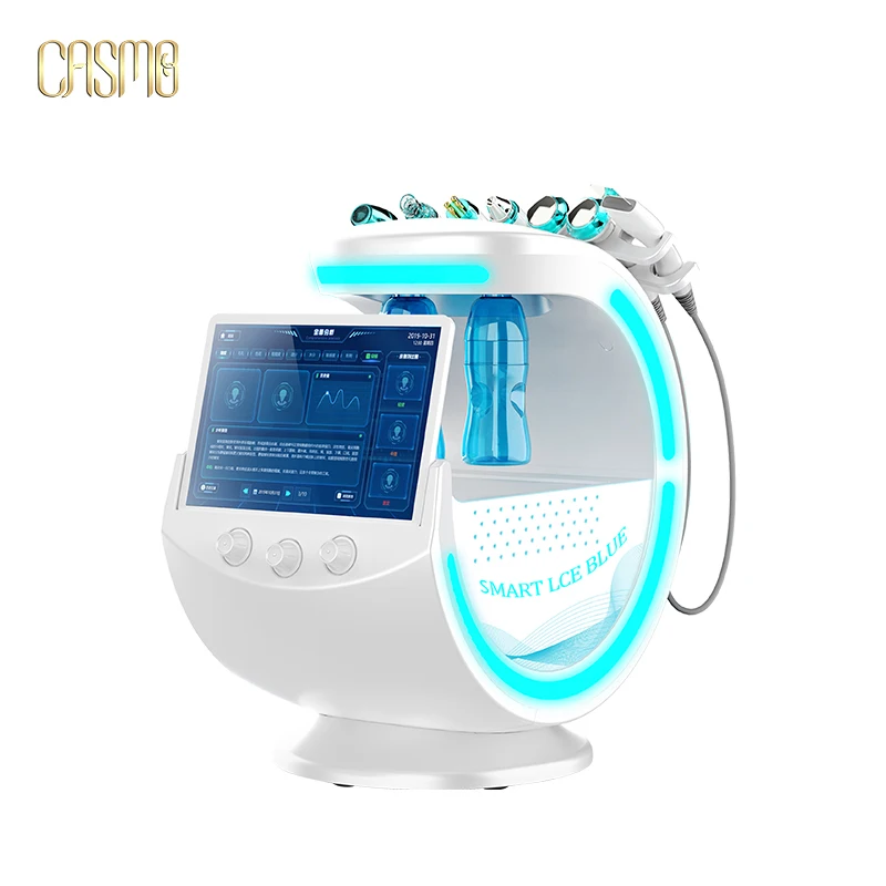 

CASMB NEW Multifunction Intelligent Ultrasonic RF Aqua Skin Scrubber with skin Analysis Hydro Dermabrasion Machine