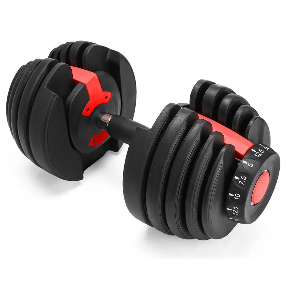 

Adjustable Dumbbell Fitness Weight Dumbbells 52.5lbs Syncs SelectTech-552