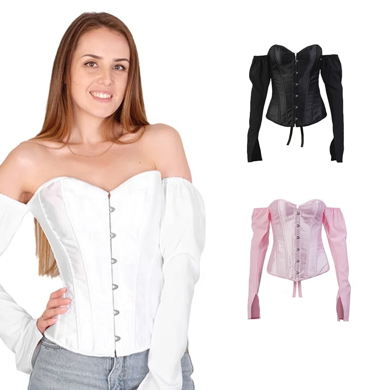 

Amazon hot sale women's new bubble sleeve shirts solid color Off-shoulder top