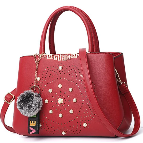 

CB113 Wholesale pu leather fashion hollow out design handbags woman tote bags