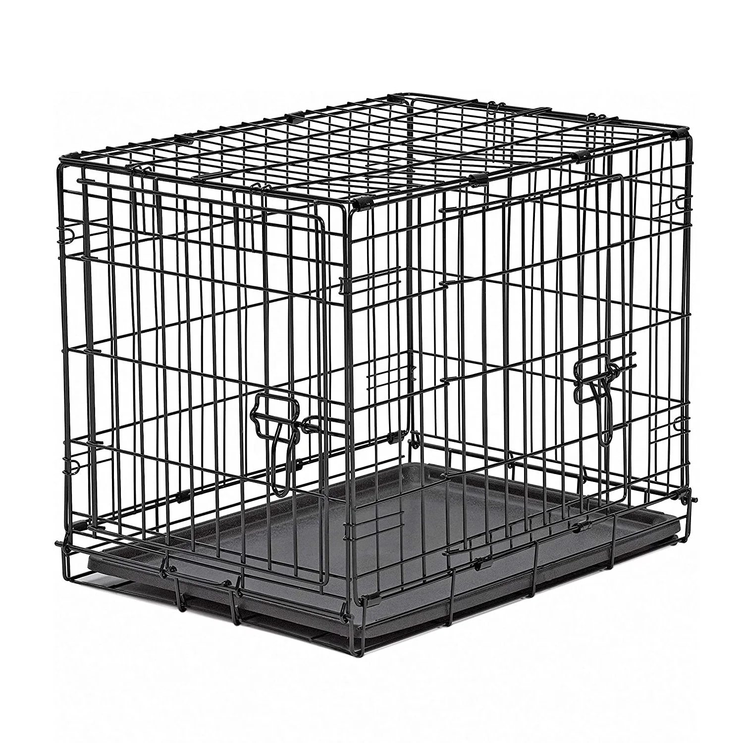 

Stainless Steel Dog Kennel Ready To Ship 2022 24" Small Size Double Door Pet Dog Crate