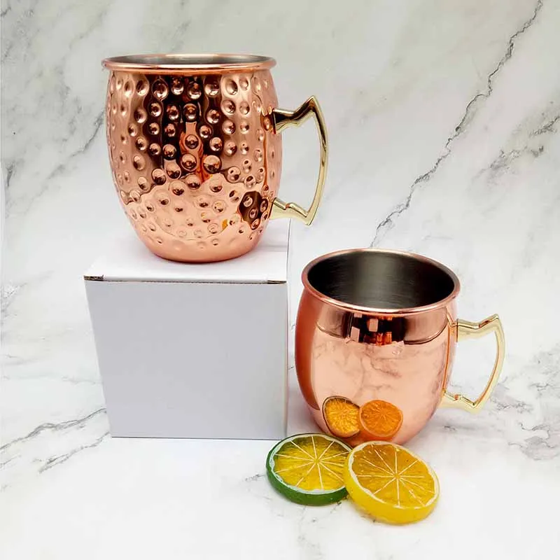 

Factory hot sales modern design solid stainless steel copper plated coffee mug