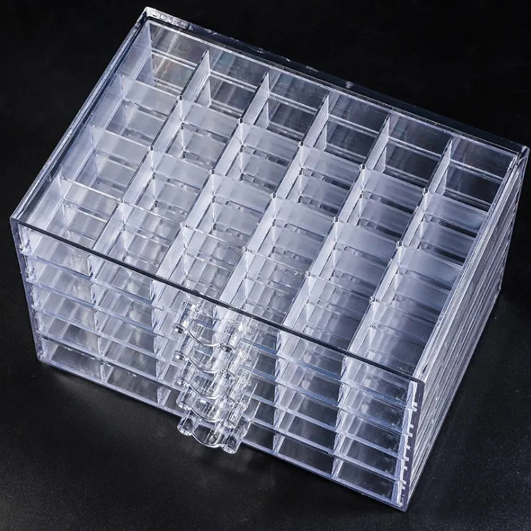 

New 120 Grids Acrylic Makeup Organizer Storage Box Cosmetic Box Lipstick Jewelry Box Case Holder Display Stand make up organizer