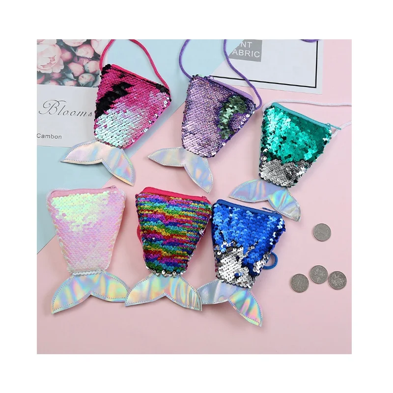 

Kids Mini Zipper Tails Girl Shape Wallets Purses for Girls