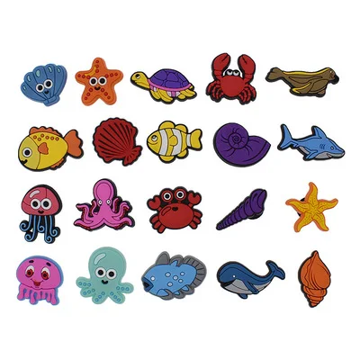 

Hot selling cartoon sea cute starfish accessories fashion custom pvc rubber croc kids shoes charms, As pic