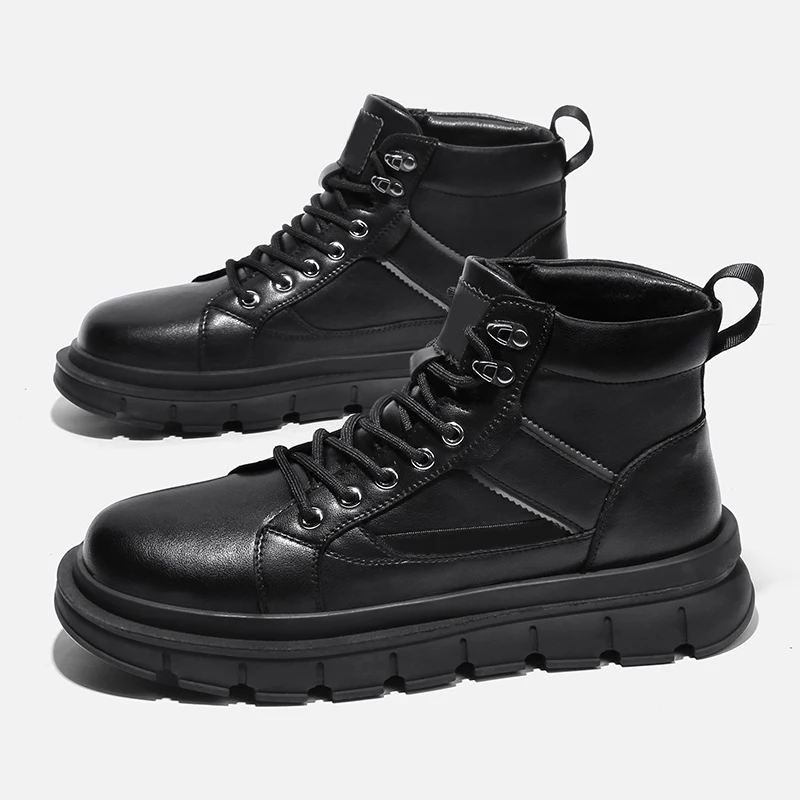 

2021 Winter Warm Hiking Shoes Hot Selling High Quality Non-Slip Martens Boots, Black