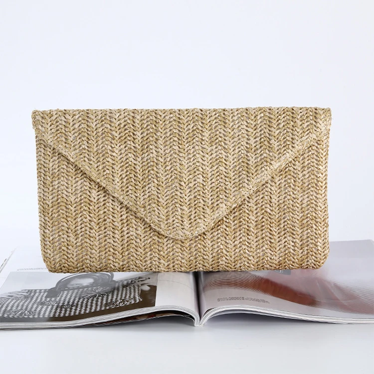 

Summer's New Casually Woven Wallet Straw Beach Bag Wholesale Clutch Bag