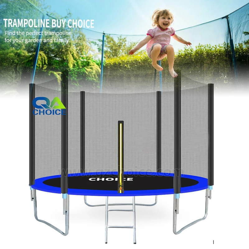 

Factory Direct Supply Steel Frame Enclosure Net Jumping Outdoor Indoor 10ft Round Trampoline for kids, As the picture/customized color