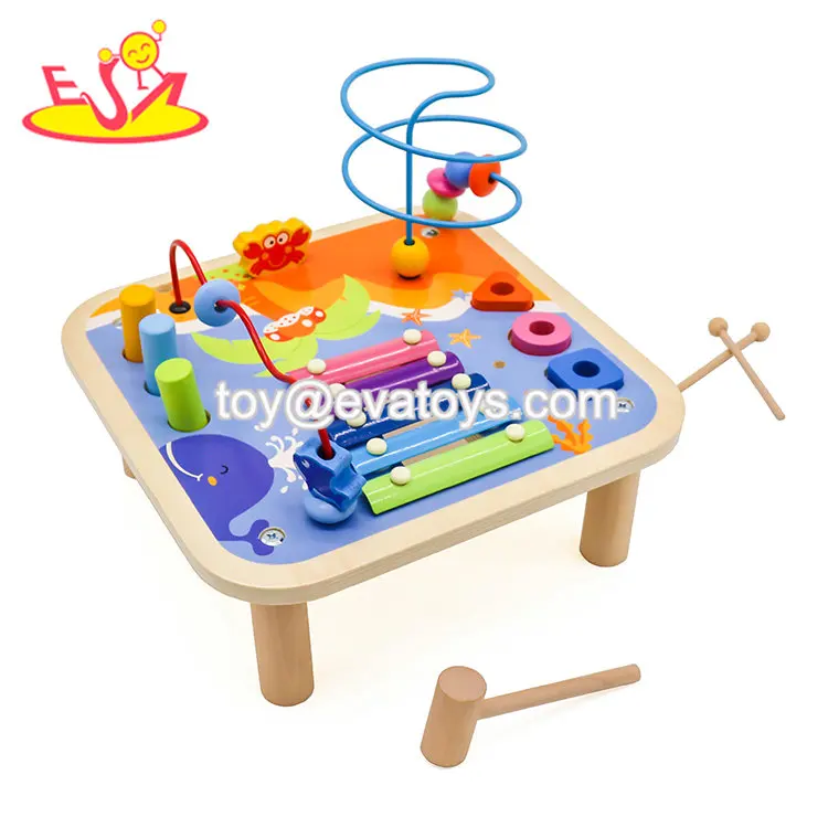 childrens wooden activity table