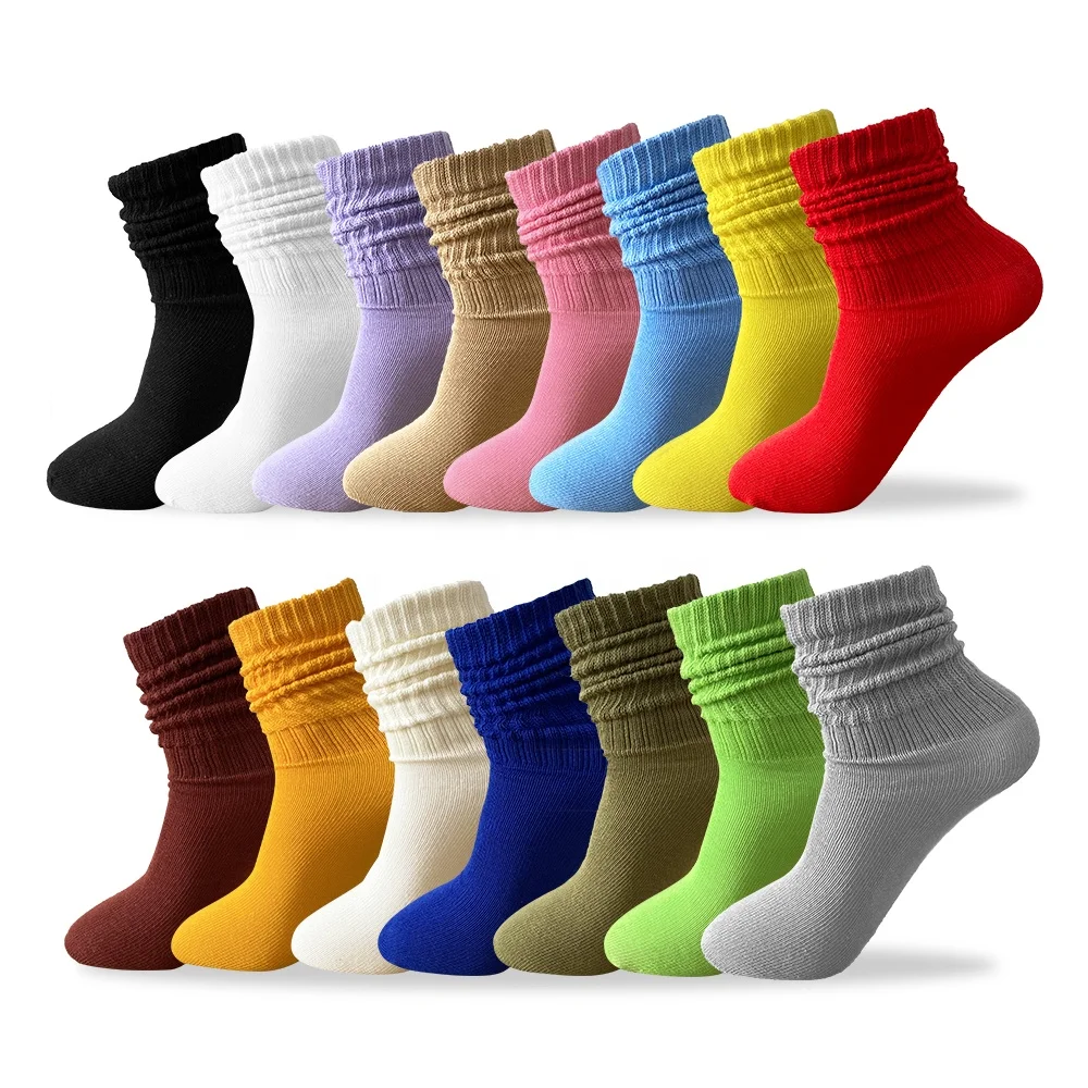 

uron custom lazy lady slouch socks colorful cotton fluffy socks overweight socks