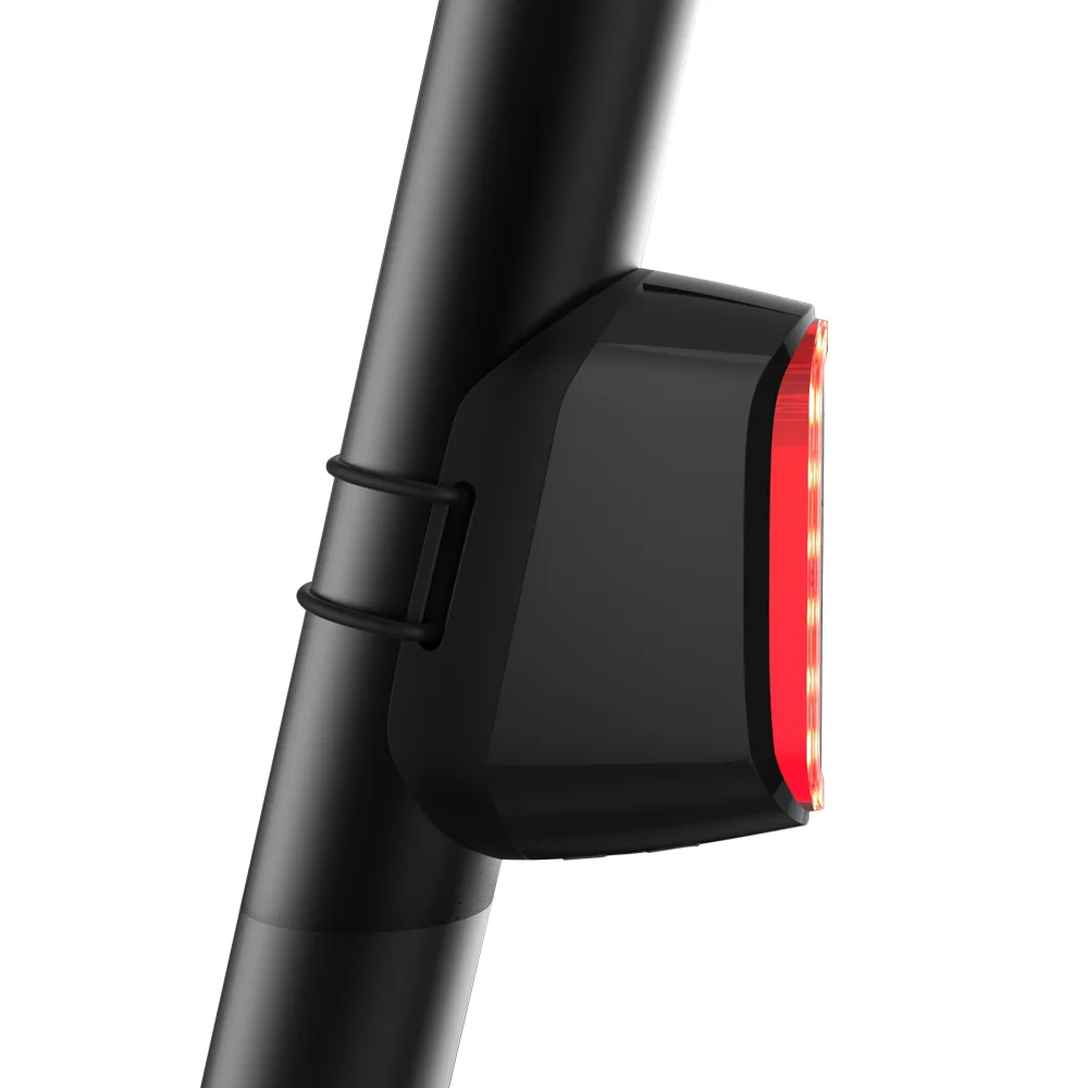 

Drop shipping USB rechargeable bike light rainproof 7 mode tail light for bike with left right signals 75lm light bike smart, Black