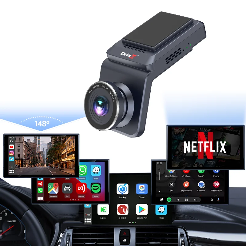 

Carlinkit HD Ai Dashcam Android 9 Wireless Carplay Built-in GPS Android Auto Dashcam