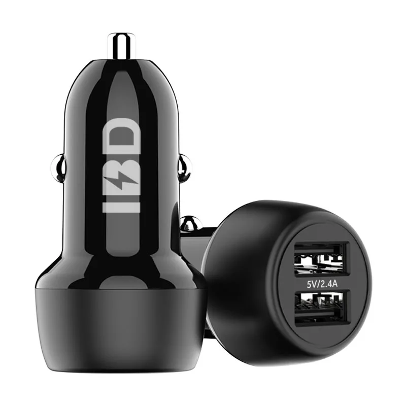 

2 Port Fast Charge Mini Dual USB Electric 2.4A Smart Car Mobile Phone Charger Adapter For Iphone Xiaomi, Oem color