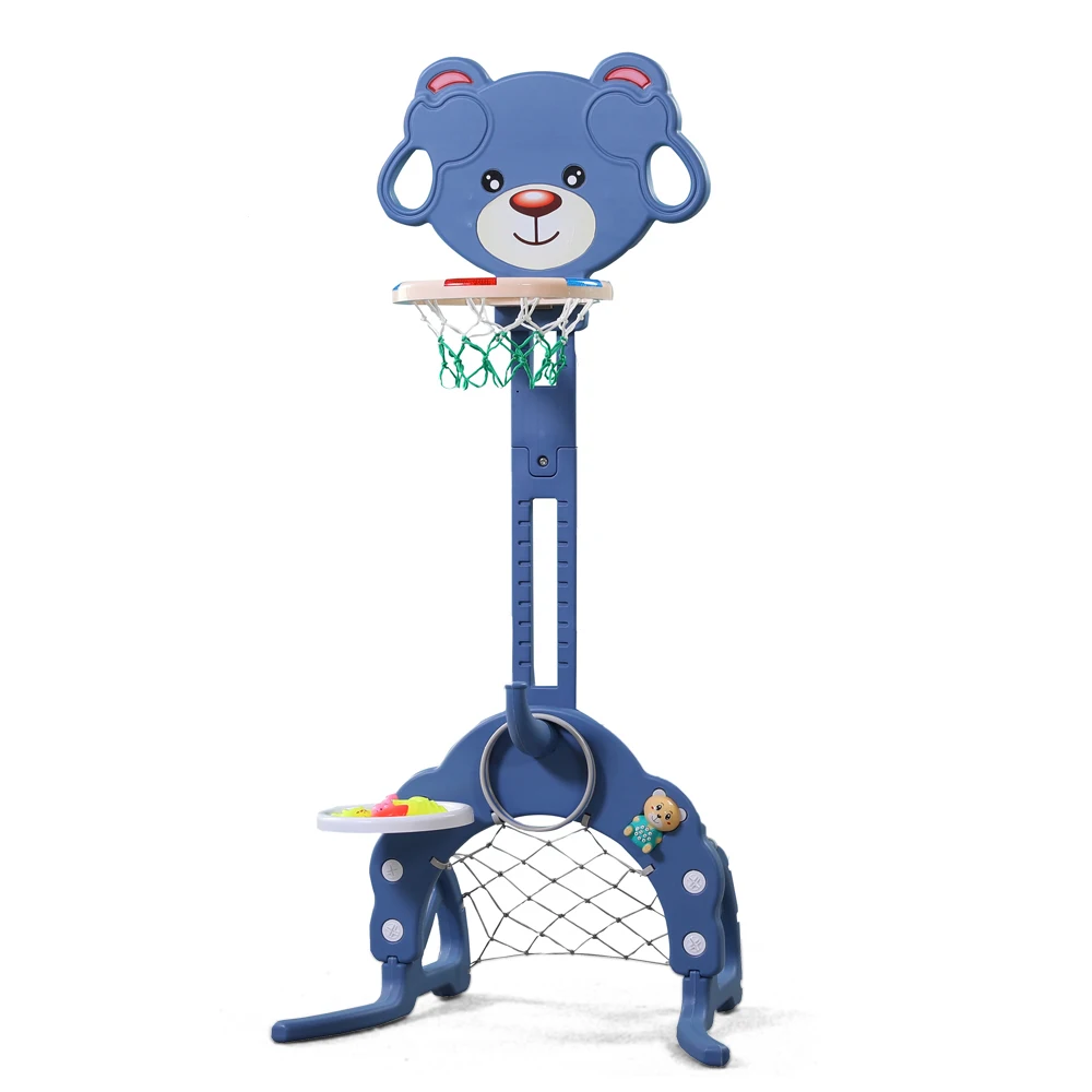 

Indoor Mini Baby Toy Adjustable Basketball Hoop Stand with Dart Board, Customized