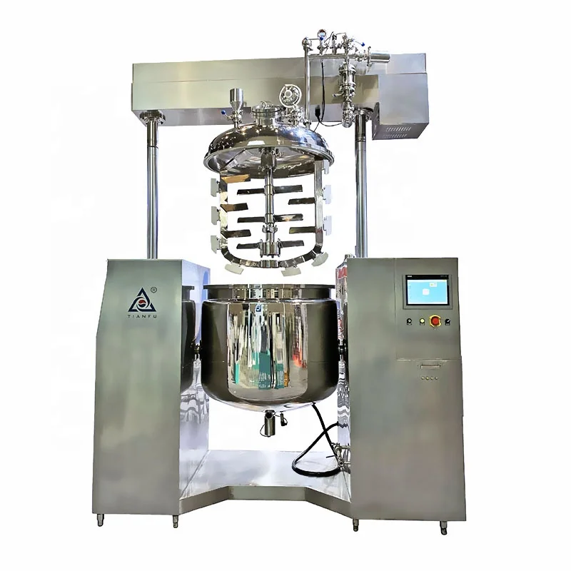 
TIANFU Technology TFZRJ-2000L cream lotion essence high shear vacuum emulsifying mixer cosmetics production line 
