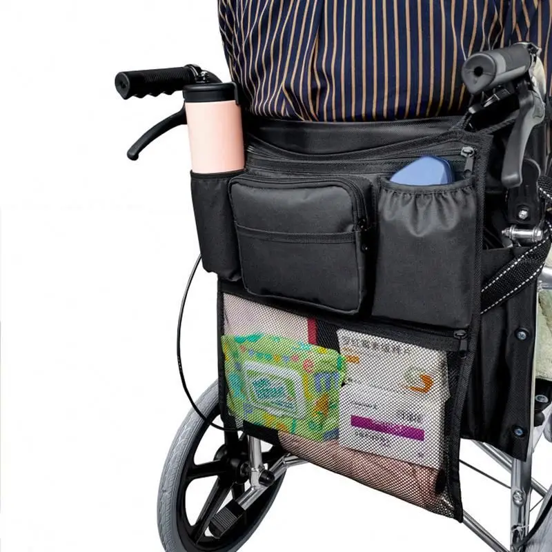 

wheelchair bag for travel ,NAYnq wheelchair armrest bag, Black
