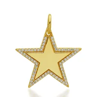 

LOZRUNVE Vermeil Gold Star Necklace Pendant or Charm Sterling Silver 925