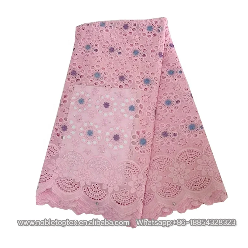 

new fashion stock lace fabric nigeria wedding lace cotton voile lace, Accept customized color