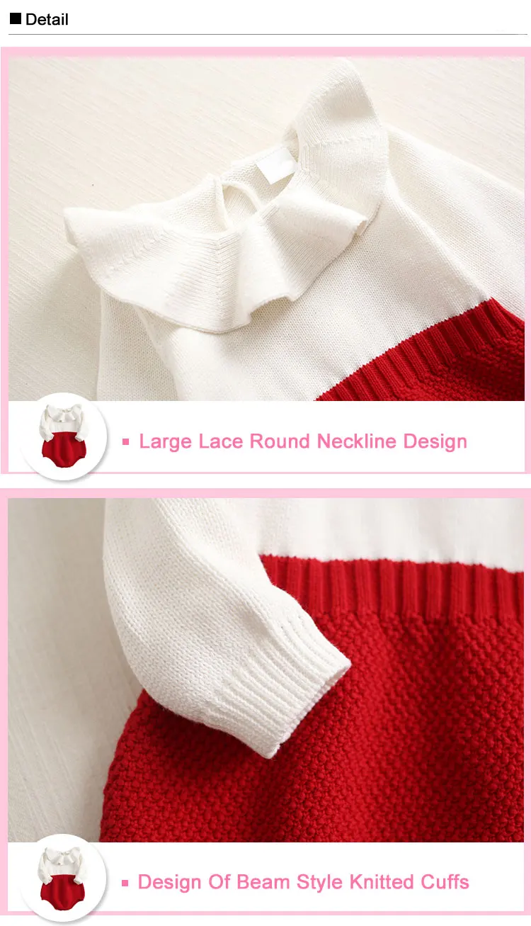 Knitted Romper Long Sleeve Infant Cartoon Romper Bunny Sleeve Long Winter Jumpsuit Newborn Baby Gift Set Clothes