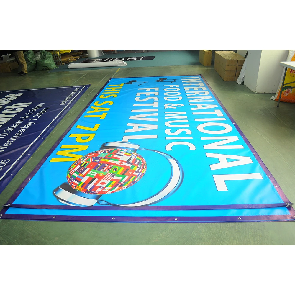 Custom Flex Printing Media Promotion Banners Advertising Display Basic Vinyl Reverse Sticker Printing