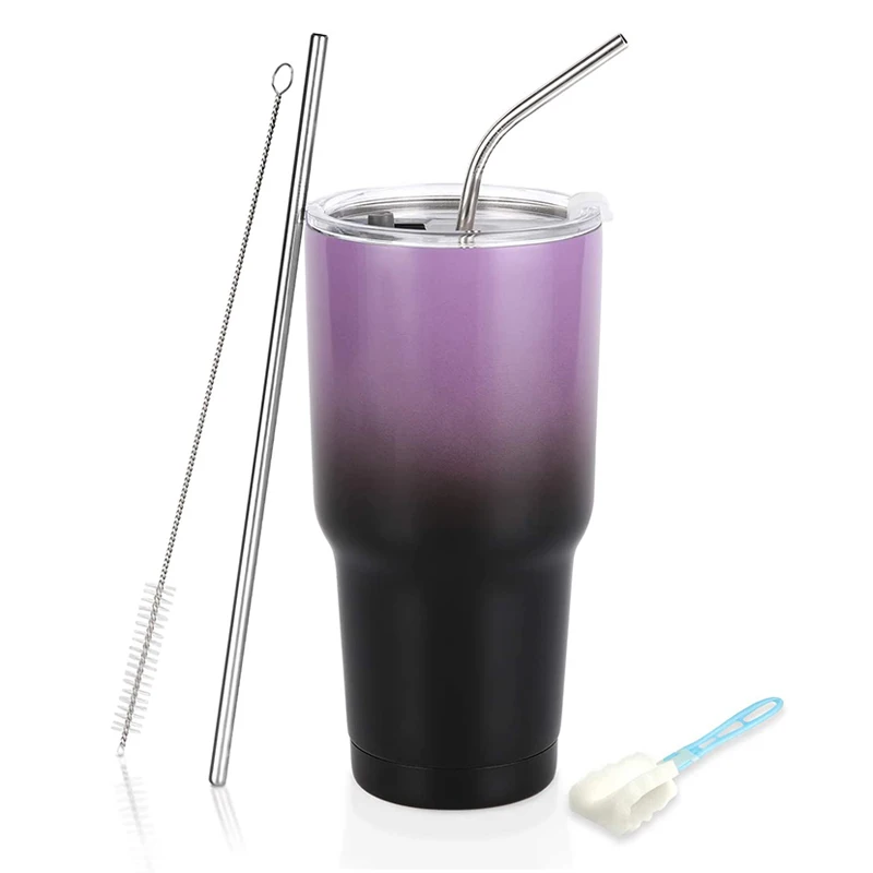 

30 ozcustom matte black tumblers stainless steel vacuum insulated win tumbler cup with lid wine wholesale straw tumblers