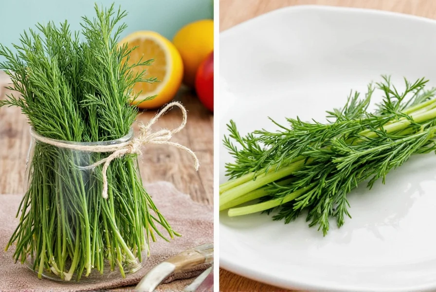 Fresh dill in a glass jar