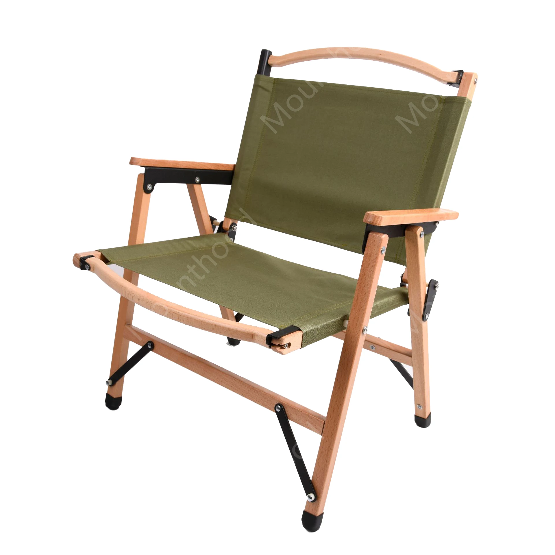 

Mounthood Outdoor High Quality 600D Oxford Canvas Wooden Folding Dinner Glamping Furniture Chair