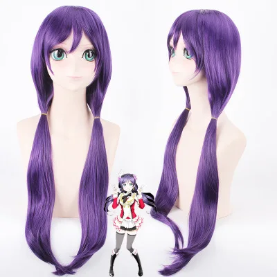 

Funtoninght Love Live cosplay wigs purple ponytail Nozomi Tojo cosplay wigs synthetic wigs for cosplay lovers, Pic showed