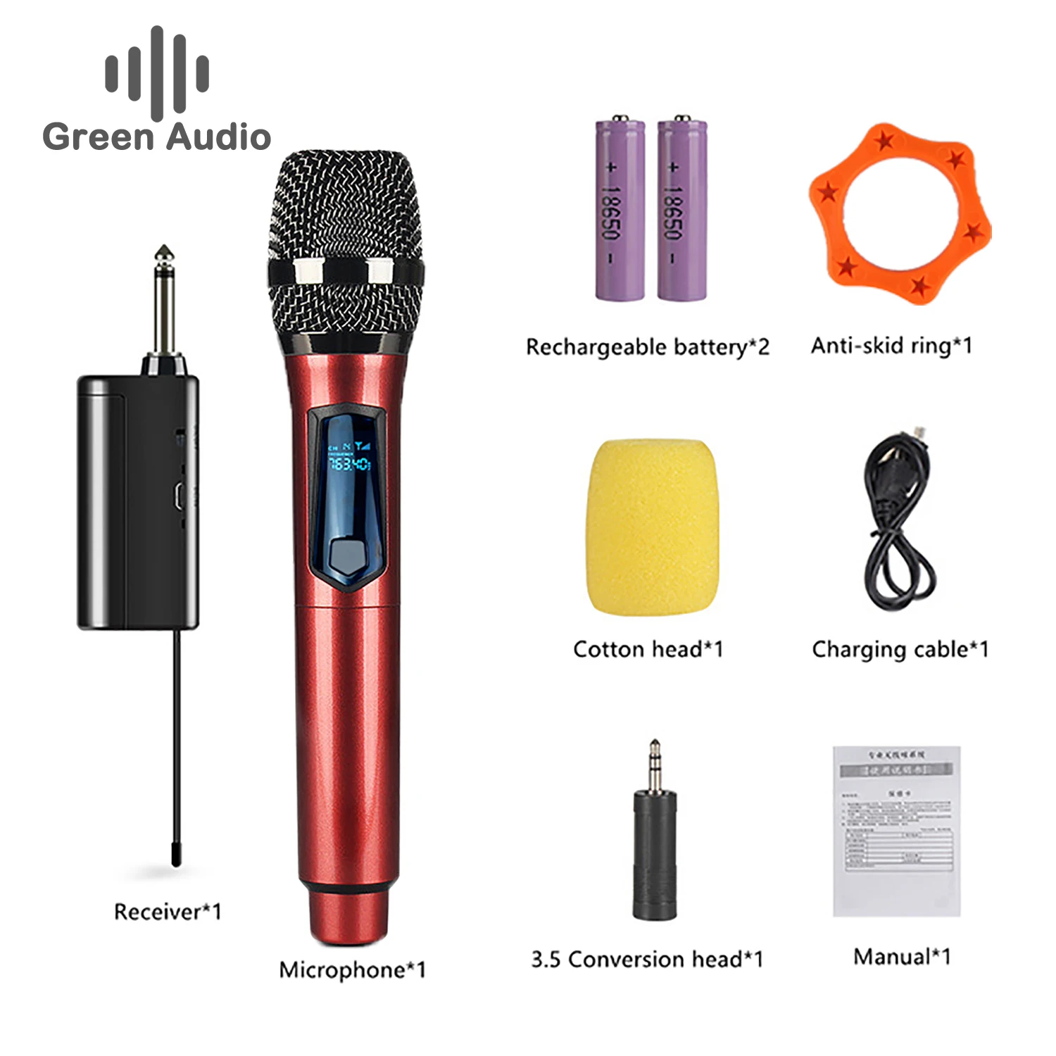 GAW-012A 2022 The lowest Price Professional VHF Universal Wireless Handheld Microphone with Rechargeable Receiver