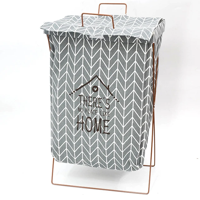 Foldable laundry basket with lid storage basket & bags with folding legs