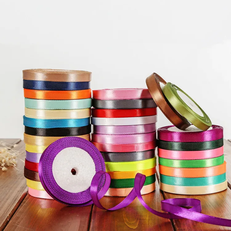 

Wholesale New Products 3/8 Inch Single Facde Ribbon Colorful Ribbon 100% Polyester Stain Ribbon