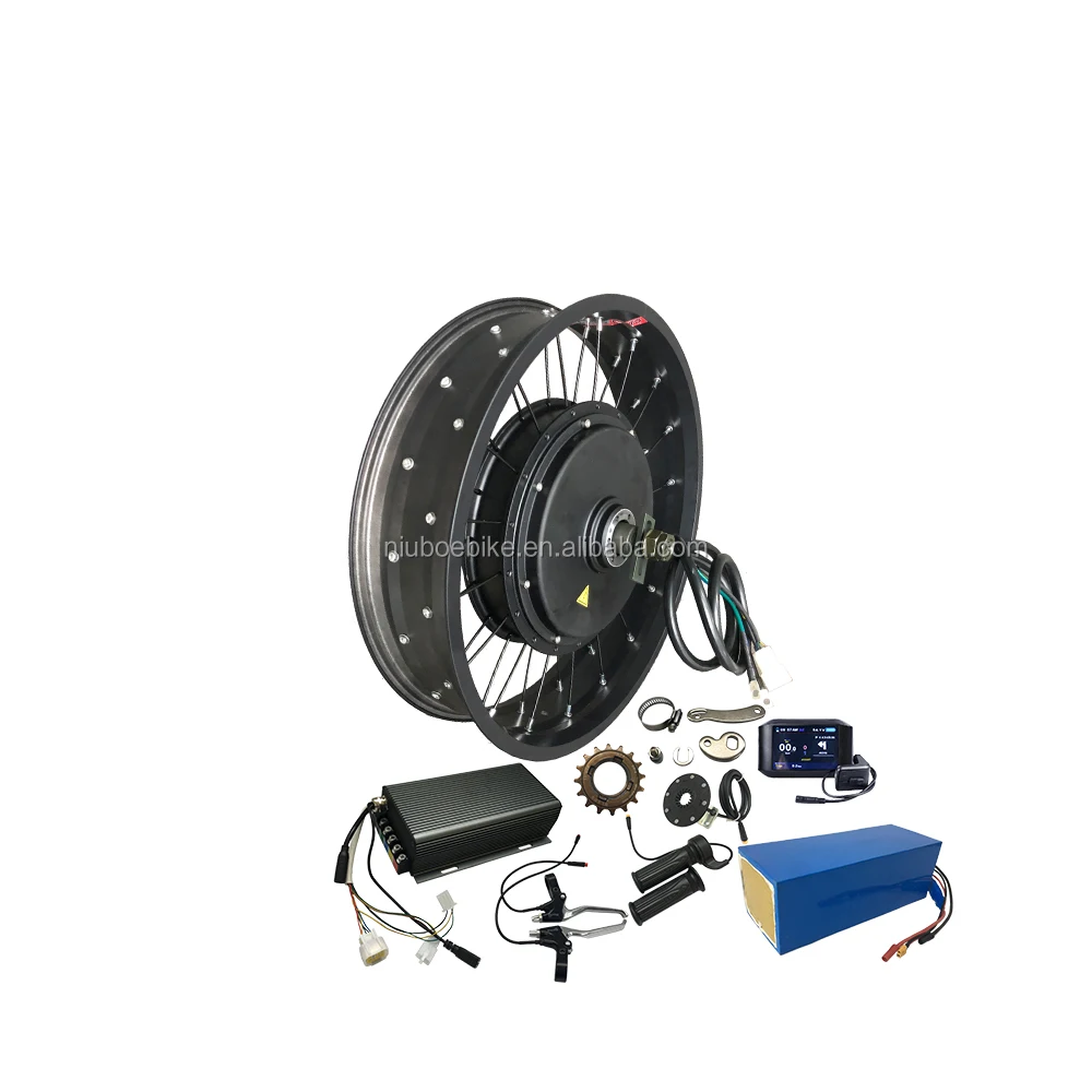 20 Inch 3000w Waterproof Electric Bike Wheel Kit Fat Tire Ebike