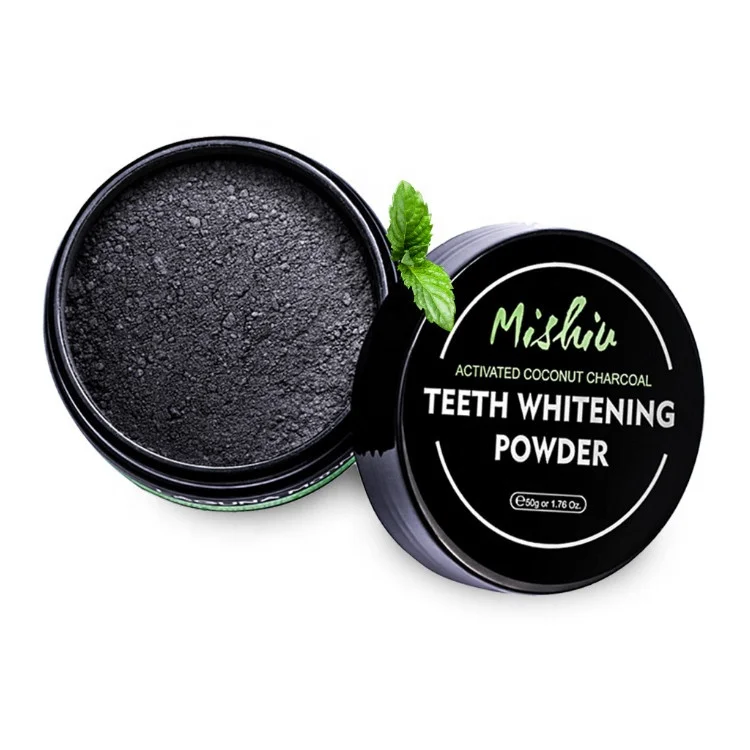 

50g Activated Coconut Charcoal Organic Whitening Tooth Powder Toothpaste Mint Flavor Freshening Breath Reduce Oral Irritation