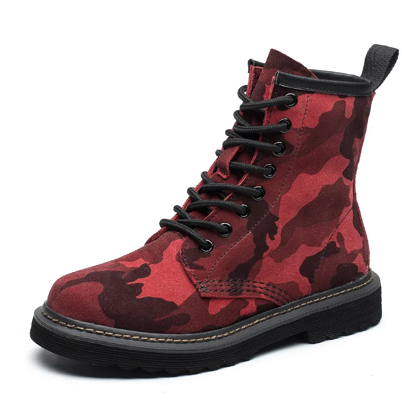 

sh10208a Camouflage color boots fashion women genuine leather winter boots