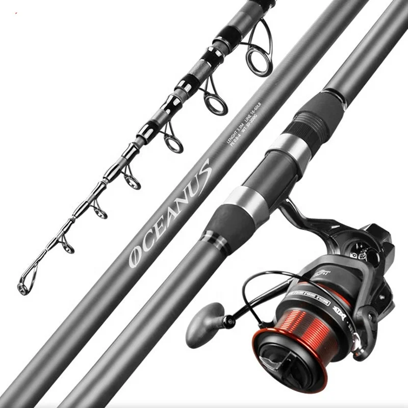 

Wholesale 2.4m/5.4m Ultra-Light Long-Range Throwing Fishing Rod Carbon Fiber OC Telescopic Long Cast Travel Fishing Sea Rods, Black
