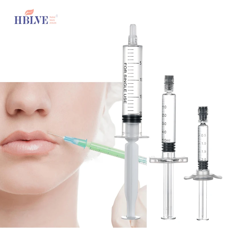 

korea HA lip Injection Fillers Cross Linked Deep Hyaluronic Acid Gel Dermal Filler with 2 Needles